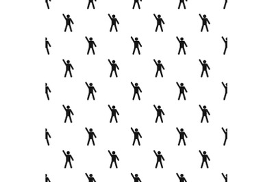Stick figure stickman pattern vector seamless