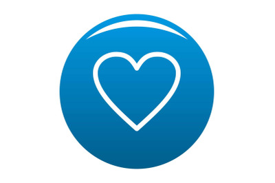 Ardent heart icon vector blue