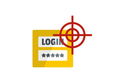Login icon, flat style