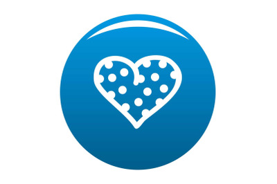 Pea heart icon vector blue