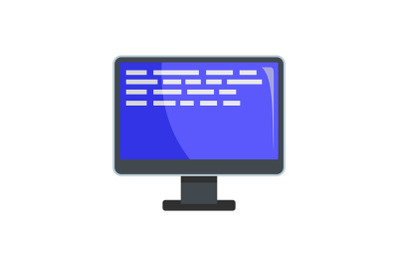 Monitor icon, flat style