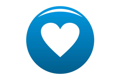 Dull heart icon vector blue