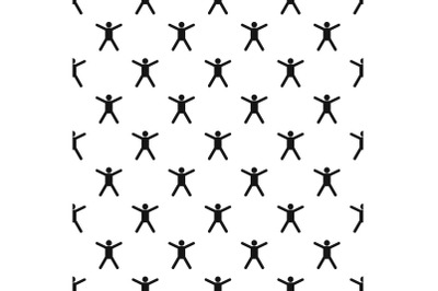 Stick figure stickman pattern vector seamless