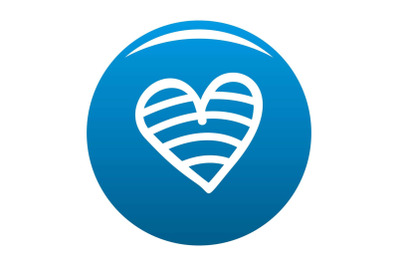 New heart icon vector blue