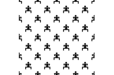 Stick figure stickman pattern vector seamless