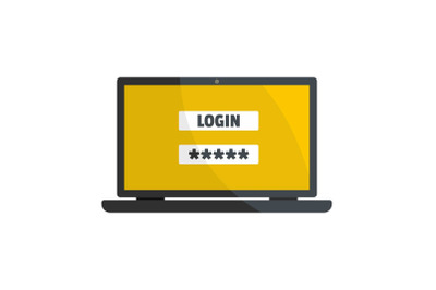 User login icon, flat style