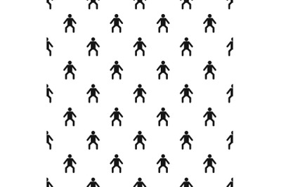 Stick figure stickman pattern vector seamless