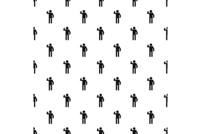 Stick figure stickman pattern vector seamless