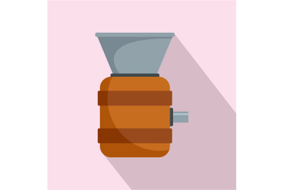 Cognac tool production icon, flat style