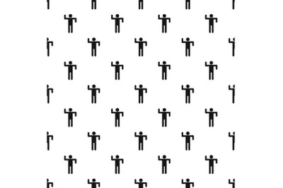 Stick figure stickman pattern vector seamless