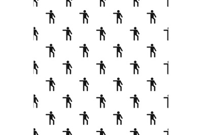 Stick figure stickman pattern vector seamless