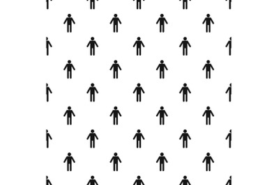 Stick figure stickman pattern vector seamless