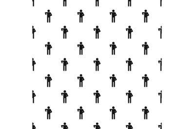 Stick figure stickman pattern vector seamless