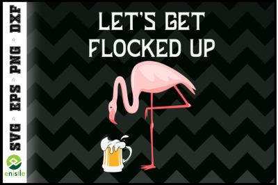 Flamingo Drinking Beer Funny Flamingo