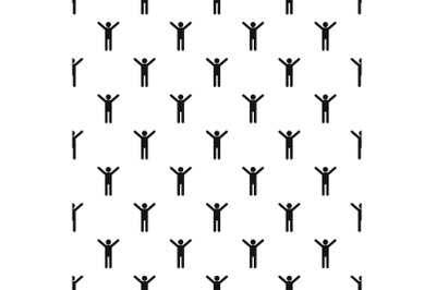 Stick figure stickman pattern vector seamless