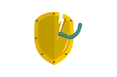 Bad security icon, flat style