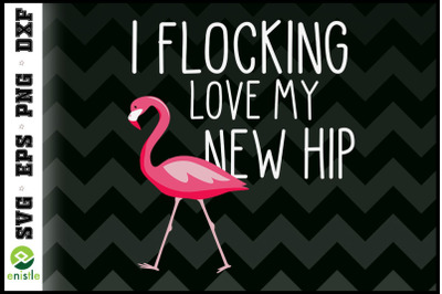 Flocking Hip Funny Pink Flamingo