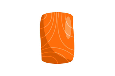 Salmon fillet icon, flat style
