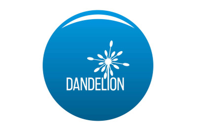 Yellow dandelion logo icon vector blue