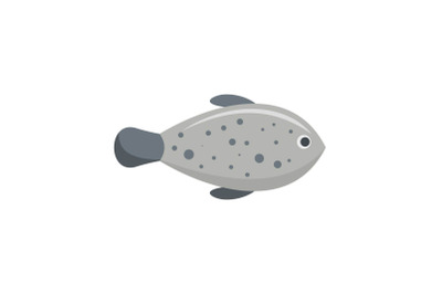 Nature fish icon, flat style