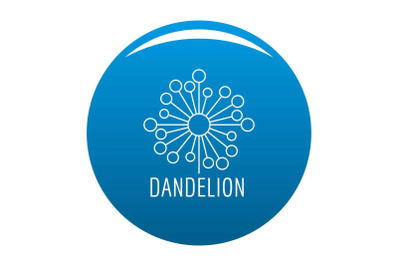 Torn dandelion logo icon vector blue