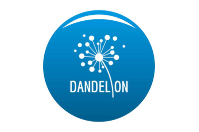 Dried dandelion logo icon vector blue