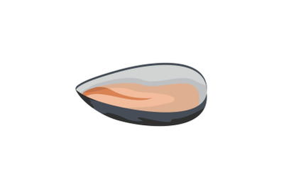 Mussels icon, flat style