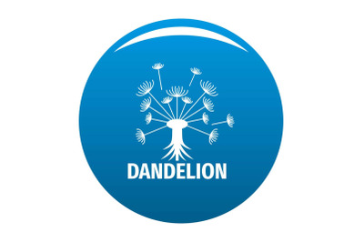 Spring dandelion logo icon vector blue