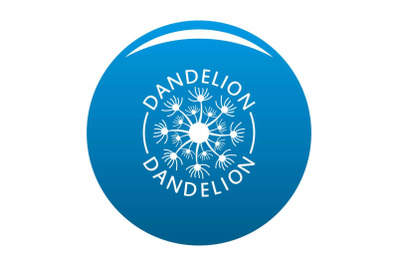 Delicate dandelion logo icon vector blue