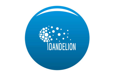 Beautiful dandelion logo icon vector blue