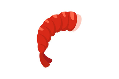 Shrimp icon, flat style