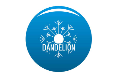 Aerial dandelion logo icon vector blue