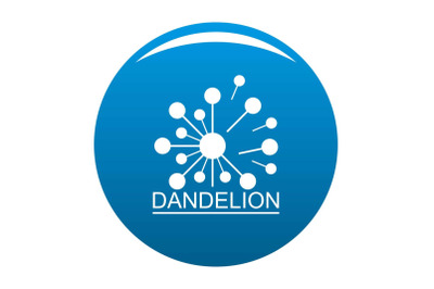 Meadow dandelion logo icon vector blue