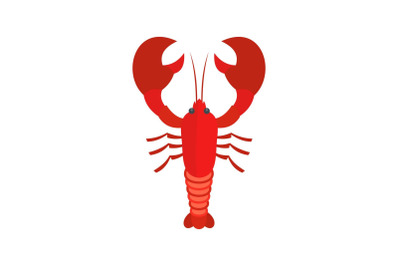 Lobster icon, flat style