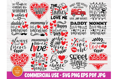 Valentines Bundle SVG Quotes, Hearts Svg, Love Svg