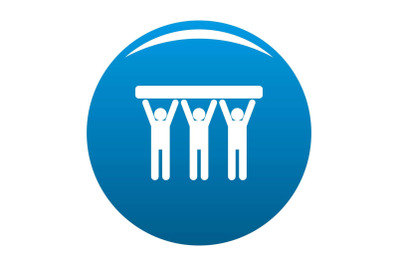 Strong teamwork icon vector blue