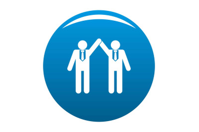 Partnership icon vector blue