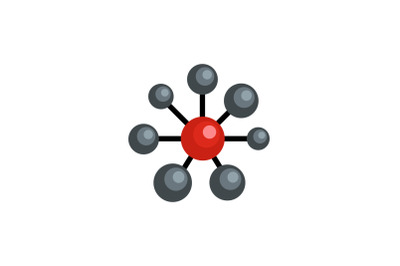 Round lattice icon, flat style