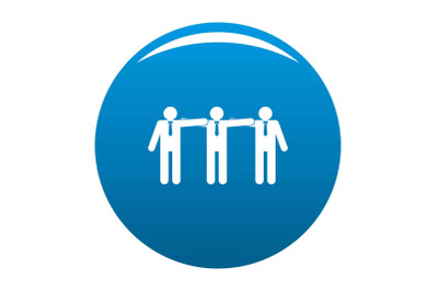 Office teamwork icon vector blue