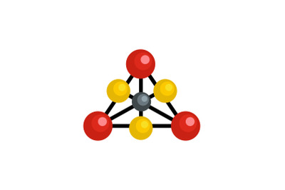 Diamond lattice icon, flat style