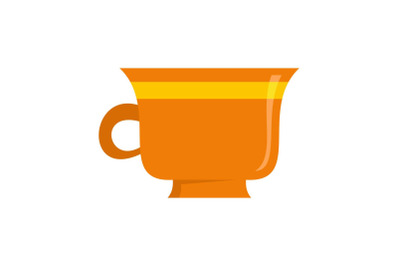 Coffee cup icon, flat style