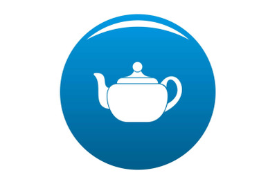 Small teapot icon vector blue