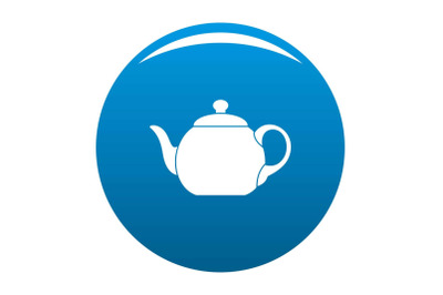 Big teapot icon vector blue