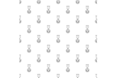 Medal pattern vector seamless