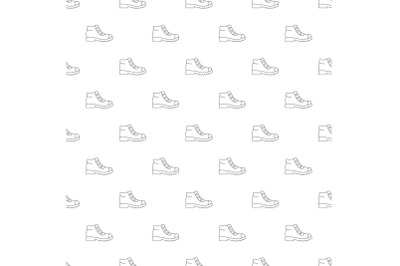 Hiking boots pattern vector seamless