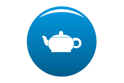 Hot teapot icon vector blue