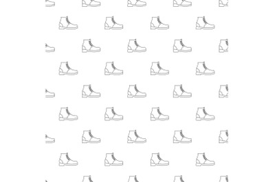 Hiking boots pattern vector seamless