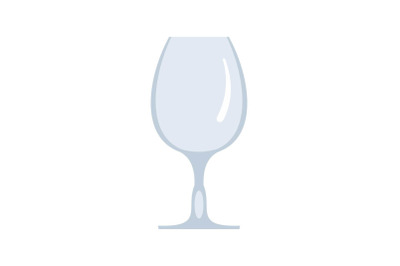 Wineglass icon, flat style