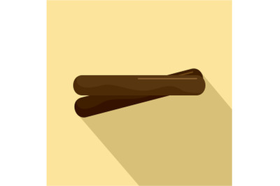 Two cinnamon icon, flat style