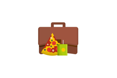 Lunch icon, flat style